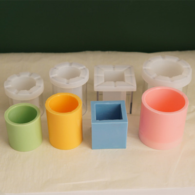 Internal Combustion Cup Candle Mould Cylindrical Hollow Square Hollow Candle Mould PC Material Hollow Windproof Candles
