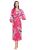Cross-Border Foreign Trade New Peacock Extended Summer Home Pajamas Cardigan Nightdress with Pockets