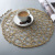 Japanese-Style Woven Household round Insulation Placemat PVC Hemp Woven Placemat Waterproof Non-Slip Heatproof Placemat Wholesale