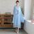 Two-Piece Embroidery Cotton and Linen Dress for Women Summer 2 New Ethnic Style Loose Slimming Temperament Mid-Length Skirt