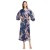 Cross-Border Foreign Trade New Peacock Extended Summer Home Pajamas Cardigan Nightdress with Pockets