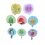 6.5 round Stickers Cute Cartoon Pattern Plastic Hook Punch-Free Gluedots Repeated Use Plastic Large Curved Hook