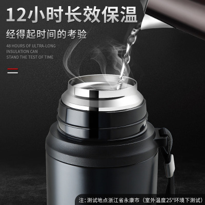 Amazon Large Capacity All-Steel 304 Stainless Steel Thermos Cup Water Cup Outdoor Portable Sports Kettle Wholesale Thermos Pot