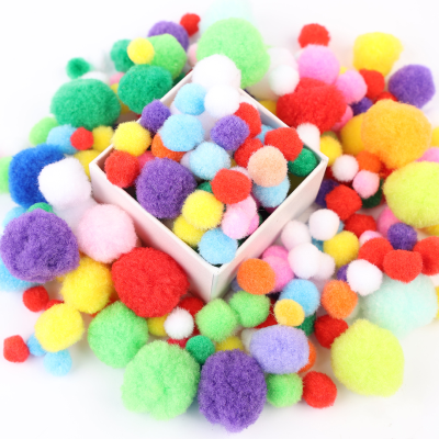 Colorful High Elastic Fur Ball Kindergarten DIY Handmade Pompons Children's Toys Accessories