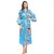 Cross-Border Foreign Trade New Peacock Extended Summer Home Pajamas Cardigan Nightdress with Pockets