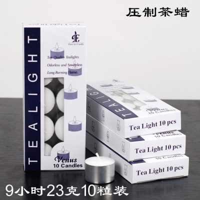 Wholesale Color Box Package 23G 10 Smokeless Tealight Warm Tea Coffee Spa Aromatherapy Candles 9 Hours Pressing Candles