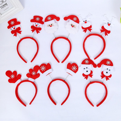 Christmas Decorations Not Glowing Headdress Christmas Gifts Snowman Old Man Headband Head Buckle Christmas Product Small Gifts