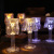 LED Electronic Candle Transparent Acrylic Simulation Glass Rose Crystal Small Night Lamp Romantic Atmosphere Ramadan Storm Lantern