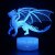 3D Dinosaur Small Night Lamp Creative Led Stereo Vision Table Lamp Children's Room Cartoon Bedroom Bedside Lamp Birthday Gift