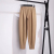 Green Ice Silk Chiffon Casual Harem Pants Women's Summer Thin Slim Fit Ankle Length Ankle-Tied Lantern Baggy Pants