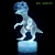 3D Dinosaur Small Night Lamp Creative Led Stereo Vision Table Lamp Children's Room Cartoon Bedroom Bedside Lamp Birthday Gift