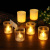 Pp Flat Mouth Electronic Candle Flame Simulation Led Candle Light Romantic Home Atmosphere Props Ornaments