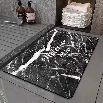 INS Diatom Ooze Bathroom Absorbent Door Mat Sink Floor Mat Soft Bathroom Door Quick-Drying Non-Slip Foot Mat Toilet Mat