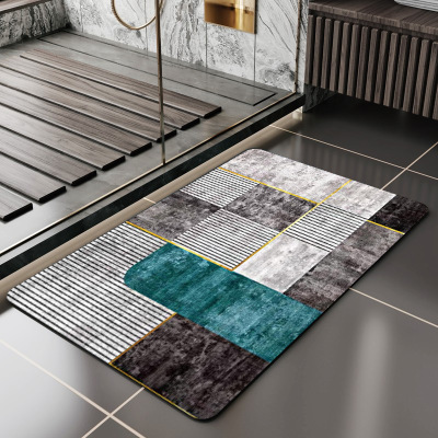 New Diatom Ooze Floor Mat Bathroom Non-Slip Mat Bathroom Absorbent Soft Mat Quick-Drying Doorway Mat Carpet