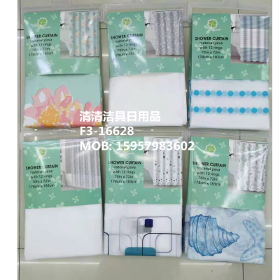 Plastic Shower Curtain Printing Shower Curtain PEVA Shower Curtain