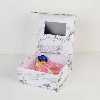 LCD Screen Video Gift Box Rose Box Birthday Wedding Commemorative Item Storage Box 7-Inch Video Box