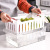 S123 Refrigerator Storage Box Double-Layer Transparent Storage Box Extra Thick Retain Freshness Drain Box Kitchen Fruit Vegetable Storage