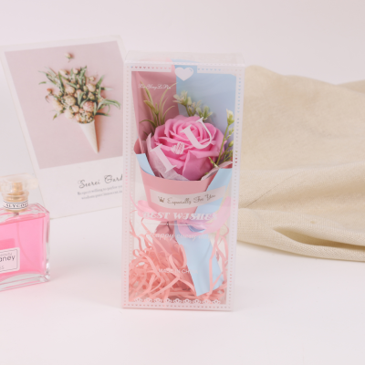Valentine's Day Mother's Day 520 Confession Gifts for Girlfriend Elegant Color Gift Box Packaging Artificial Rose Soap Flower