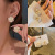 New Best-Seller on Douyin French Style Dual-Wear Shell Pearl Flower Earrings Elegant High-End Earrings Light Luxury Minority Earrings
