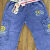 Children's older kids' jeans middle pants 9-13 years old Overalls All-matching jeans fashion fashion
