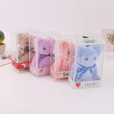 Factory Direct Sales Bear Shape Soap Flower 520 Valentine's Day Chinese Valentine's Day Gift Cute Bear Doll Gift Box