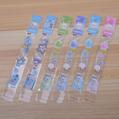 Factory OPP Plastic Bag Stationery Refill Bag Color Printing Self-Adhesive Bag Thin Strip Pouch Plastic Bag