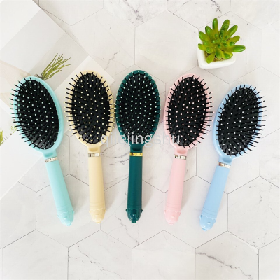 Cartoon Hairdressing Comb Massage Comb Hair Curling Comb Mirror and Comb Macaron Color Tangle  Salon Styling Comb