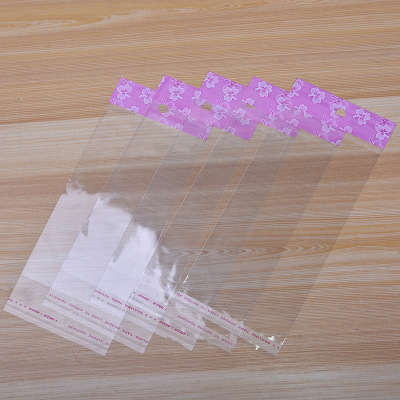 Packaging Bag OPP Self-Sealing Food Packaging Bag Transparent Bag Card Head Color Printing Pouch Bag Plastic Bag Self-Adhesive Bag