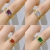 European and American Micro-Inlaid Color Square Geometric Open Ring Design Sense Internet Celebrity Fashion Ring Niche Temperament Bracelet