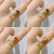 European and American Micro-Inlaid Color Square Geometric Open Ring Design Sense Internet Celebrity Fashion Ring Niche Temperament Bracelet