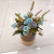 New Artificial Flower Ceramic Basin Autumn Color Hydrangea Bonsai Fake Flower Decoration Restaurant Decoration