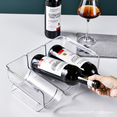 Transparent Pet European Wine Rack High-End Simple Stackable Wine Rack Home Plastic Display Wine Holder