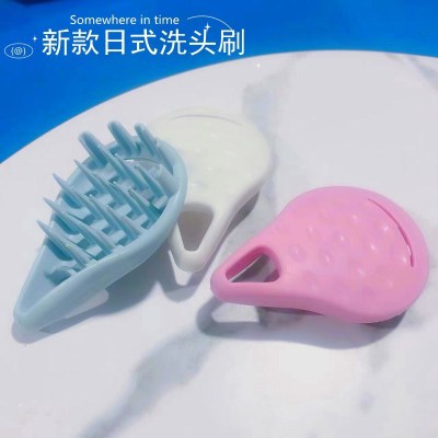Japanese Style Muji Shampoo Brush Soft Glue Cleaning Scalp Shampoo Comb Portable Massage Shampoo Comb