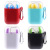 Silicone Straw Suit with Climbing Button Carabiner Travel Box Suit Transparent Box Straw Straw Brush Three-Piece Set
