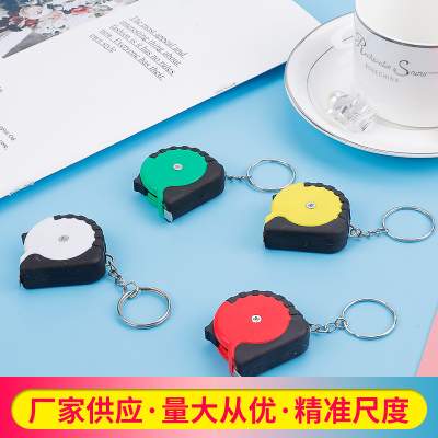 One-Meter Plastic Coated Steel Tap Plastic Gift Tape Mini Tape Measure Portable Keychain Small Tape Printing Logo