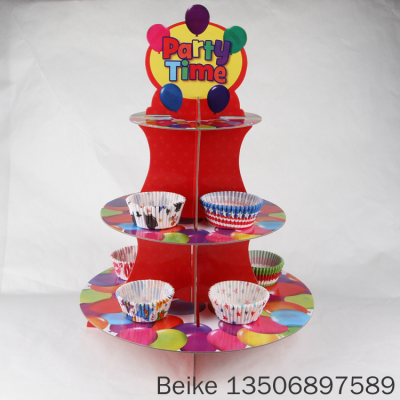 Three-Layer Cake Stand Paper Cake Rack Cake Paper Tray Cake Cup Cake Table