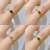 European and American Micro-Inlaid Color Square Geometric Open Ring Design Sense Internet Celebrity Fashion Ring Niche Temperament Bracelet