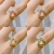 European and American Micro-Inlaid Color Square Geometric Open Ring Design Sense Internet Celebrity Fashion Ring Niche Temperament Bracelet