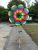 Factory Direct Sales New Colorful Rainbow Large Tripod Windmill Garden Outdoor Activities Decoration Car Square Festival