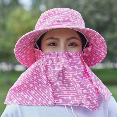 Factory Wholesale 2022 New Ladies Tea Picking Hat, Sun Hat, Shawl Hat Summer Sun Protection Insect Prevention Summer Hat