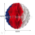 New 70 Th Anniversary Celebration Honeycomb Ball Ornaments Independence Day Red Blue White Theme Scene Decoration