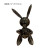 Jeff Koons Rabbit Decoration Creative Electroplating Silver Machine Rabbit Simple and Modern Furnishings Soft Ornaments