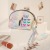 New Foreign Trade Hot Laser Cosmetic Bag PVC Stitching Dusting Powder Cosmetic Storage Bag Portable Semicircle Bag