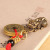 Creative Retro Pixiu Keychain Brass Car Key Chain Schoolbag Pendant Gourd Qing Dynasty Five Emperors' Coins Pendant