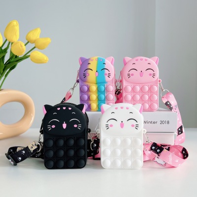 Mouse Killer Pioneer Decompression Package Children Silicone Coin Purse Amazon New Bag Cute Cartoon Crossbody Bag Bubble