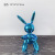 Jeff Koons Rabbit Decoration Creative Electroplating Silver Machine Rabbit Simple and Modern Furnishings Soft Ornaments