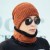Men's Autumn and Winter Trendy Warm Hat Personalized Labeling Woolen Knitted Hat Scarf Two-Piece Set Cycling Casual Hat Wholesale