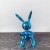 Jeff Koons Rabbit Decoration Creative Electroplating Silver Machine Rabbit Simple and Modern Furnishings Soft Ornaments