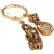 Creative Retro Pixiu Keychain Brass Car Key Chain Schoolbag Pendant Gourd Qing Dynasty Five Emperors' Coins Pendant