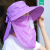 Women's Cycling Hat Outdoor Hat plus-Sized Brim Sun Hat Neck Protection Cover Face Breathable Tea Picking Windproof Dustproof and Sun Protection
